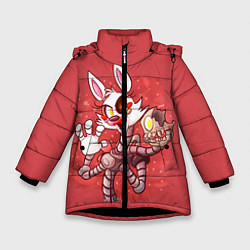 Куртка зимняя для девочки Death Mangle, цвет: 3D-черный