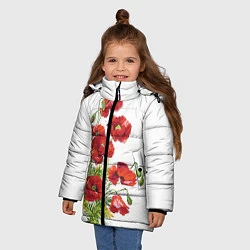 Куртка зимняя для девочки Вышивка 22, цвет: 3D-черный — фото 2