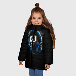 Куртка зимняя для девочки DJ, цвет: 3D-светло-серый — фото 2
