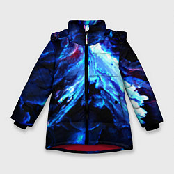 Куртка зимняя для девочки Космос, цвет: 3D-красный