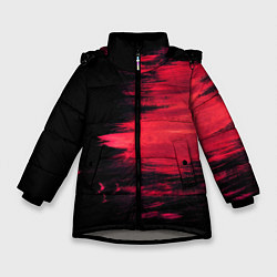 Куртка зимняя для девочки Краска, цвет: 3D-светло-серый