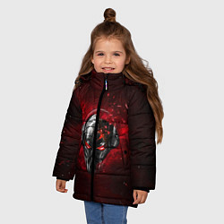 Куртка зимняя для девочки Pirate Station: Blood Face, цвет: 3D-светло-серый — фото 2