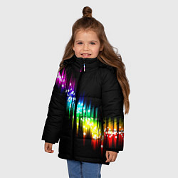 Куртка зимняя для девочки Блики, цвет: 3D-красный — фото 2