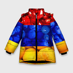 Зимняя куртка для девочки Флаг Армении