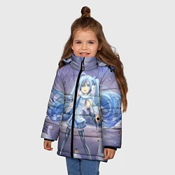 Куртка зимняя для девочки Hatsune Miku, цвет: 3D-светло-серый — фото 2