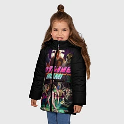 Куртка зимняя для девочки Hotline Miami, цвет: 3D-черный — фото 2