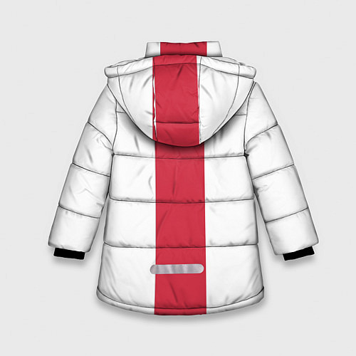 Зимняя куртка для девочки Сборная Польши по футболу / 3D-Красный – фото 2