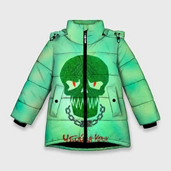 Куртка зимняя для девочки Убийца Крок, цвет: 3D-черный