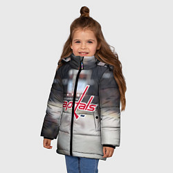Куртка зимняя для девочки Washington Capitals, цвет: 3D-светло-серый — фото 2