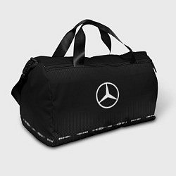 Сумки спортивные Mercedes: Black Abstract, цвет: 3D-принт