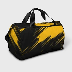 Сумки спортивные Black and yellow grunge, цвет: 3D-принт