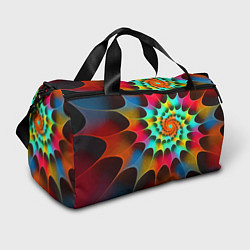 Спортивная сумка Красочная неоновая спираль Colorful neon spiral