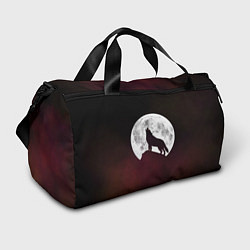 Спортивная сумка Волк и луна Wolf and moon