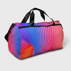 Сумки спортивные Оптическая иллюзия с линиями, цвет: 3D-принт
