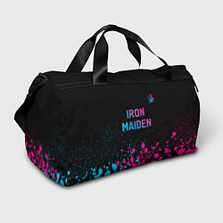Сумки спортивные Iron Maiden - neon gradient: символ сверху, цвет: 3D-принт