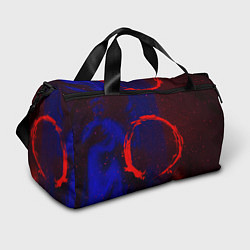 Сумки спортивные Синий и красный абстрактный дым и краски, цвет: 3D-принт