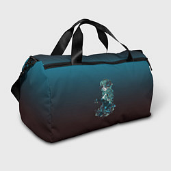 Сумки спортивные Девушка в образе санта муэрте с макияжем сахарный, цвет: 3D-принт