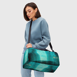 Сумки спортивные Сине-зелёный туман и мазки красок, цвет: 3D-принт — фото 2
