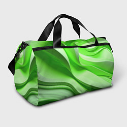 Сумки спортивные Светлые зеленые волны, цвет: 3D-принт