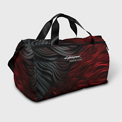 Сумки спортивные Cyberpunk 2077 phantom liberty black red, цвет: 3D-принт