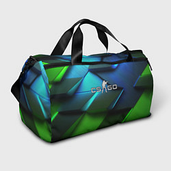 Сумки спортивные CS GO green blue abstract, цвет: 3D-принт