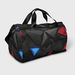 Сумки спортивные Black blue red elements, цвет: 3D-принт