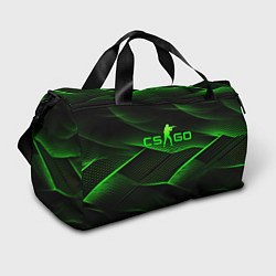 Сумки спортивные CSGO green abstract lines, цвет: 3D-принт