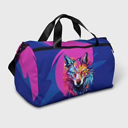 Спортивная сумка Волк в стиле поп-арт