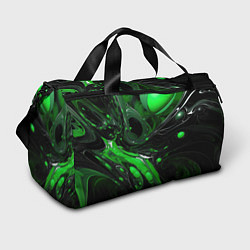 Спортивная сумка Green dark abstract geometry style