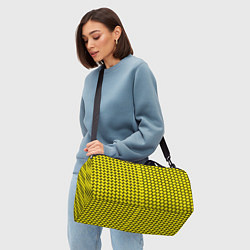 Сумки спортивные Жёлтые лепестки шестиугольники, цвет: 3D-принт — фото 2