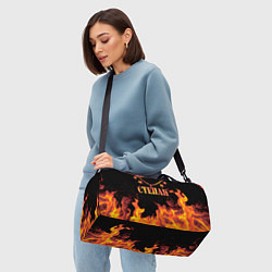 Сумки спортивные Степан - имя в огне, цвет: 3D-принт — фото 2