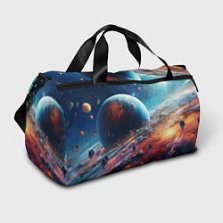 Сумки спортивные Космос фантастическая планета, цвет: 3D-принт