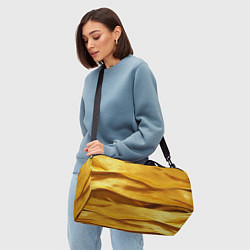 Сумки спортивные Золотая поверхность с волнами и рябью, цвет: 3D-принт — фото 2