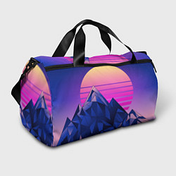 Сумки спортивные Vaporwave неоновые горы, цвет: 3D-принт