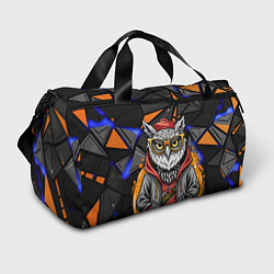Спортивная сумка Модная сова и оранжевые вставки