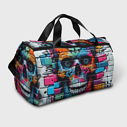 Сумки спортивные Crazy color skull - graffiti, цвет: 3D-принт