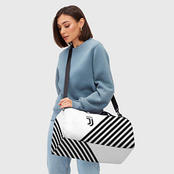 Сумки спортивные Ювентус полосы, цвет: 3D-принт — фото 2