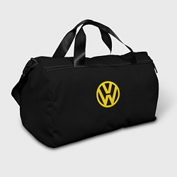 Сумки спортивные Volkswagen logo yellow, цвет: 3D-принт