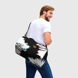 Сумки спортивные Герб глитч краски, цвет: 3D-принт — фото 2