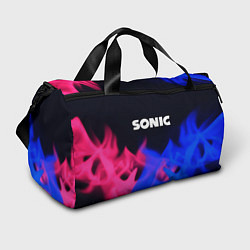 Сумки спортивные Sonic neon flame, цвет: 3D-принт