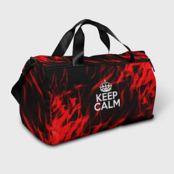 Сумки спортивные Keep calm flame red, цвет: 3D-принт