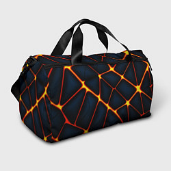 Сумки спортивные Каменный разлом с лавой, цвет: 3D-принт