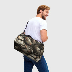 Сумки спортивные Жидкая субстанция светло-коричневая, цвет: 3D-принт — фото 2