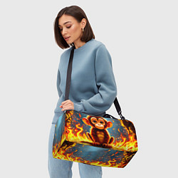 Сумки спортивные Обезьянка в огне, цвет: 3D-принт — фото 2
