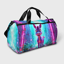 Сумки спортивные Ослик в неоновых искрах, цвет: 3D-принт