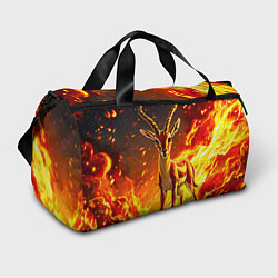 Сумки спортивные Газель в огне, цвет: 3D-принт