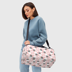 Сумки спортивные Сердца и код любви на белом, цвет: 3D-принт — фото 2