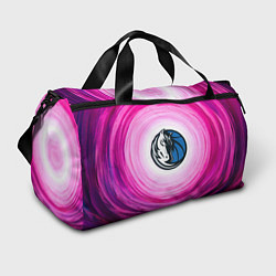 Сумки спортивные Даллас Маверикс в розовом водовороте, цвет: 3D-принт