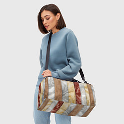 Сумки спортивные Мрамор и дерево, цвет: 3D-принт — фото 2