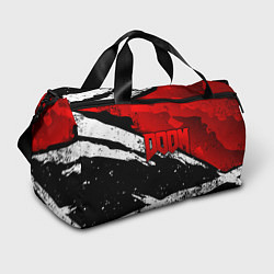 Сумки спортивные Дум - белый и красный, цвет: 3D-принт
